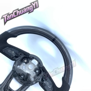 Volant de voiture en fibre de carbone avec ligne violette pour <span class=keywords><strong>Audi</strong></span> B9 A3 A4 A5 S3 <span class=keywords><strong>S4</strong></span> S5 2017 2018 2019 <span class=keywords><strong>2020</strong></span> 2021 - Product Image 4