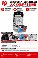 Compresseur de climatisation AC 36011357 36001670 pour Volvo V40 V40 Cross Country PXC16, pièces de climatisation automatique