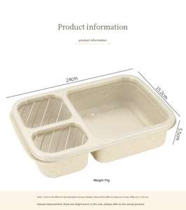 Boîte à lunch japonaise en gros avec 3 compartiments empilables, écologique, sans BPA, pour enfants - Product Image 6