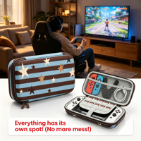 Étui de rangement portable pour console de jeu en EVA personnalisé en usine, sac de transport rigide OEM ODM