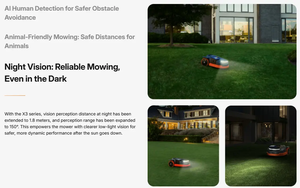 เครื่องตัดหญ้าอัตโนมัติไร้สาย Navimow X3 Series ระบบเครือข่าย RTK EFLS 3.0 ควบคุมผ่านแอปอัจฉริยะ สำหรับพื้นที่ 1500–10000 ตารางเมตร ㎡   สนามหญ้า - Product Image 5