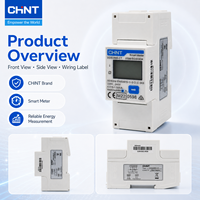 Compteur intelligent CHINT DDSU666 1P sur rail DIN 1,5(6)A RS485 Modbus, monophasé, moniteur d'énergie kWh 230V