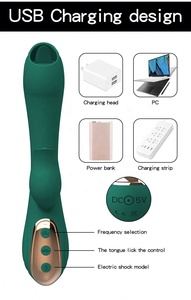 Girlspower 2023 Nouveau 3 Couleurs Multiple Fréquence Usb Double Langue Lèche Vibrateur Sex Toys Pour Femmes <span class=keywords><strong>G</strong></span>-spot Avec Choc Électrique - Product Image 6
