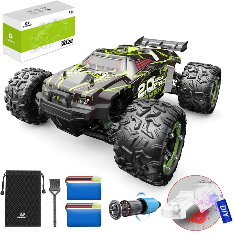 DEERC New Design 302E Brushless Motor 1/18 Scale RC Car 4WD High Speed 60 Km/h RC Racing Off Road Monster Truck