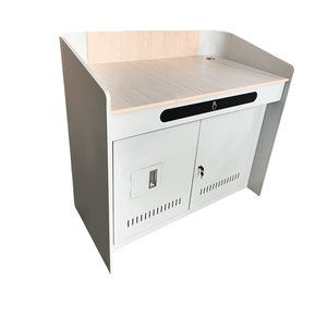 Podium intelligent pour enseignants avec tiroirs push-to-open et armoires de rangement pour équipement éducatif en classe - Product Image 6