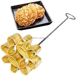 Moule en laiton Dok <span class=keywords><strong>Jok</strong></span> pour biscuits thaïlandais croustillants en forme de fleur de lotus, fabricant de biscuits en forme de tournesol, biscuit en forme de fleur de lotus, 4,13 pouces - Product Image 1