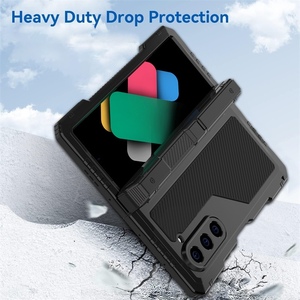 Per Samsung <span class=keywords><strong>Galaxy</strong></span> Z Fold <span class=keywords><strong>7</strong></span> / Fold 6 5 4 - Custodia Protettiva Integrale Antiurto in Metallo Rinforzato con Supporto e Slot per Penna - Product Image 2