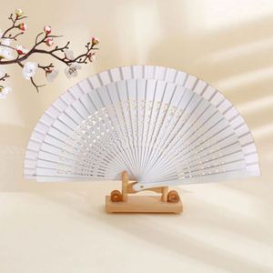 Abanico Plegable de Madera Natural Hecho a Mano con Impresión Personalizada, Regalos Empresariales, Publicidad, Festivales de Bambú - Product Image 3