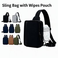 BSCI Diebstahlsichere Damen-Brusttasche für Mütter Abnehmbarer Riemen Wickeltasche Flaschenhalter Outdoor-Reise Babypflege-Rucksack