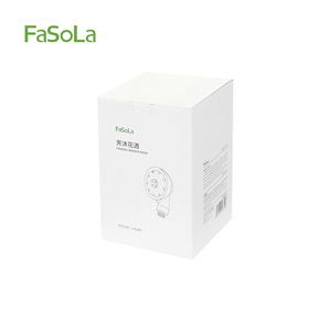 FaSoLa Pressurized Shower Head White Round Rain Spray High Pressure Wall Mount Modern Design Bath Shower Faucet - Product Image 5