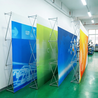 Stand Display Pop Up Tahan Lama dan Kuat dengan Rangka Aluminium yang Diperkuat, Latar Belakang yang Dapat Dilipat untuk Penggunaan Komersial