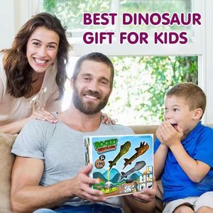 Meilleur vendeur : Lanceur de fusées dinosaure pour enfants avec 4 fusées, portée jusqu'à 30 mètres - Product Image 5