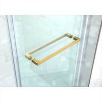 Portes de douche coulissantes en verre trempé sans cadre en acier inoxydable pour usage hôtelier, design moderne, taille personnalisée, rectangulaires, droites