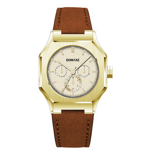 2022 mode Luxy or montre homme pour hommes Logo personnalisé bracelet conception Simple mouvement à Quartz 18mm largeur de bande 5mm épaisseur du boîtier - Product Image 1