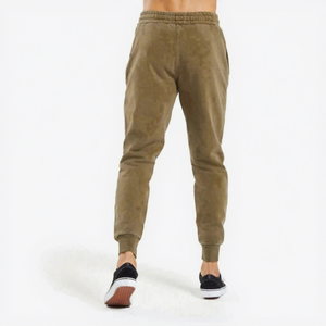 Pantalon de jogging en velours côtelé pour homme, taille élastique, poches latérales, décontracté, automne, poids moyen, respirant, tricoté, 100% coton - Product Image 1
