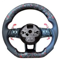 Volante de Fibra de Carbono Forjado para Volkswagen Bora, Santana, Golf Mk7, Golf6, Golf7, Nuevo Polo, Jetta, Caddy, GTI, Accesorios para Auto