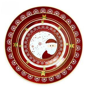 Christmas Bone China Dinnerware <b>Set</b> <b>Red</b> Elk Santa Claus <b>Dinner</b> Plate for Family Parties & Holiday Decorations - Product Image 2