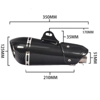 Silencieux universel pour moto 51 mm Alpha avec DB Killer pour R3 MT07 FZ1 R6 R15 ZX6R ZX10 Z900 Z400 1000 CBR1000 GSXR1000