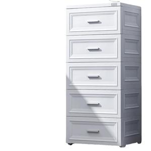 Armadio Moderno Multistrato per Bambini, Mobile Contenitore con Cinque Cassetti Rinforzati in Metallo e Plastica, <span class=keywords><strong>Design</strong></span> per Camera da Letto - Product Image 5