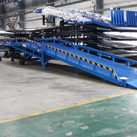 Pont de chargement et de déchargement hydraulique mobile, rampe de chantier mobile pour centre de distribution logistique