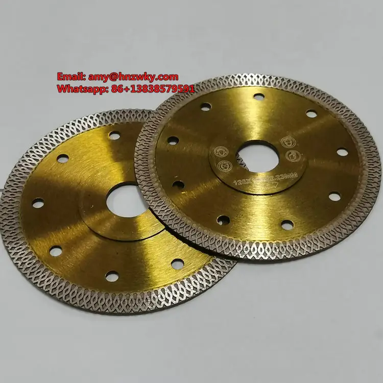 Diamond Saw Blade Cutting Disc 115mm/4.5in Super Thin Turbo Disk for Angle Grinder Cutting Porcelain Tiles Granite Marble