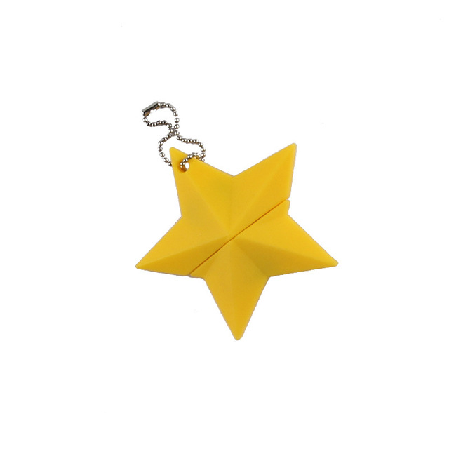 Rubber Star USB Flash Memory Custom Pen Drive With Logo Fast Delivery Free Design Bulk Wholesale 128MB 512MB 2GB 8GB 16GB 32GB
