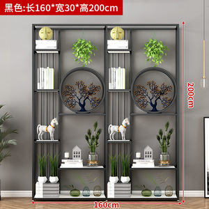 Chinese-style office partition floor-standing storage rack Nordic minimalist display stand product for living room entrance - Product Image 6