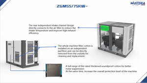 Multsea perlengkapan industri umum 7 8 10 12 Bar Filter udara kompresor udara sekrup bebas minyak tekanan tinggi - Product Image 4