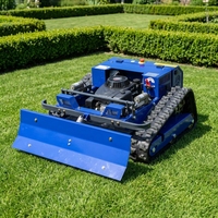 Tondeuse à gazon sur chenilles certifiée CE EPA Euro 5, moteur Loncin 224CC, largeur de coupe 550mm, télécommande 45 °   Pente