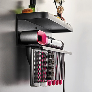 Support pour fer à friser, support mural sans perçage pour salle de bain, rangement, <span class=keywords><strong>appareil</strong></span> de coiffure et de soin des <span class=keywords><strong>cheveux</strong></span> - Product Image 3