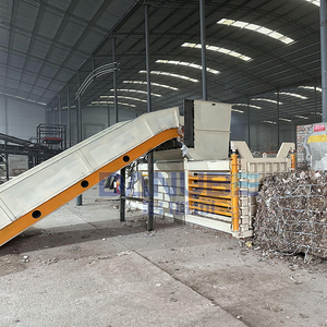 Presse à balles horizontale hydraulique entièrement automatique OEM pour bouteilles en plastique machine à briqueter les déchets plastiques - Product Image 4