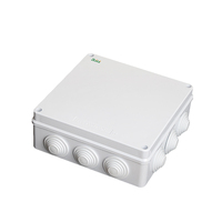Boîte de jonction de câbles étanche en plastique ABS ZLELE pour extérieur, 200*200*80mm, IP65, avec prise en caoutchouc, boîtier pour instruments électroniques, Chine ZHE