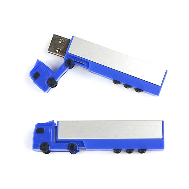 Promotional Items Truck Shaped USB Flash Drive 2GB 4GB 8GB Customized Logo Plastic Car USB Key Pendrive 16GB 32GB 64GB 128GB