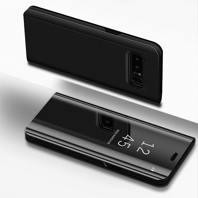 Clear View Smart PC Cover Mirror Leather Mirror Phone Cases for Samsung S8 Mirror Case