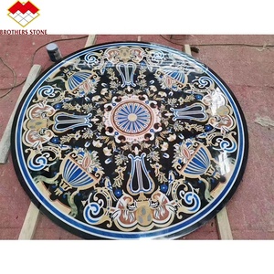 Piastrelle in Marmo Rotonde con Design Floreale a Getto d'Acqua <span class=keywords><strong>per</strong></span> Foyer di Lusso, Medaglione in Marmo Personalizzato - Product Image 6