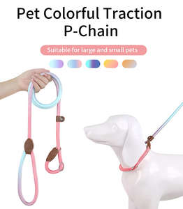 Tali anjing nilon dapat diatur, kerah hewan peliharaan, nyaman, empuk, berjalan, tali anjing tahan lama, warna-warni, tahan ledakan, pita rantai P, anjing antiselip - Product Image 2