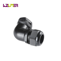 WZUMER Presse-étoupes à 90 degrés M32 Australie Connecteur à angle droit en nylon étanche IP68 pour armoire électrique