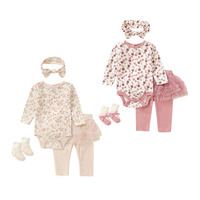 Soldes Exceptionnelles : Lots de Vêtements Bébé Unisexe – Barboteuses d'Été en Coton à Motifs Floraux de Marque (0-3 & 9-12 Mois)