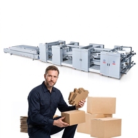 Machine intégrée de remplissage, couture et collage à commande automatique haute performance JK-1416 pour pulvérisation de colle sur carton ondulé grand format