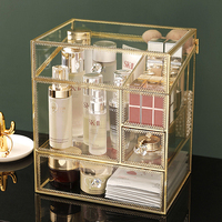Boîte de rangement cosmétique étanche à la poussière, tiroirs de bureau pour ménage à grande capacité, coiffeuse et produits de soins de la peau, armoire de finition