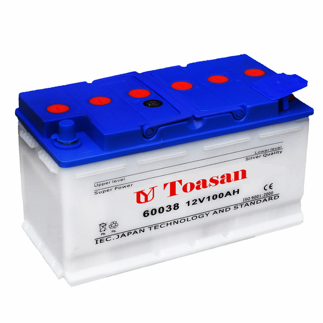 12V TOASAN Auto Battery 12V100AH  60038 DIN100 Dry Changed Car Battery