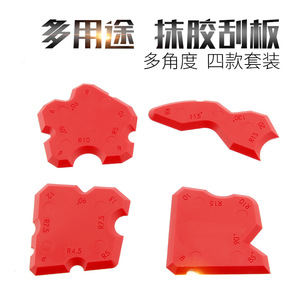 DURATEC Putty Knife Set 4-Piece Plastic Blades For Grout Smoothing And Sealant Application Construction DIY Tools - Product Image 3