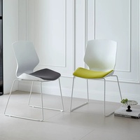 Chaise de bureau moderne pour cadres, chaise de réunion colorée, chaise de formation pour visiteurs, chaise de conférence ergonomique et confortable