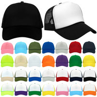 Gorra Trucker de Malla de 5 Paneles con Bordado 3D Personalizado de Alta Calidad y Estampado por Sublimación, 31 Colores Disponibles, Gorras de Béisbol, Sombrero de Espuma en Blanco