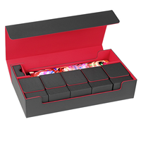 Boîte de rangement TCG de grande capacité compatible avec les cartes MTG Magic the Gathering/Commander/ Yugioh, boîte de rangement durable pour cartes 2 rangées