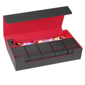 Caja de cubierta TCG de gran capacidad compatible con MTG Magic the Gathering/Commander/ Yugioh Cards, caja de almacenamiento de tarjetas duradera <span class=keywords><strong>2</strong></span> filas - Product Image 3