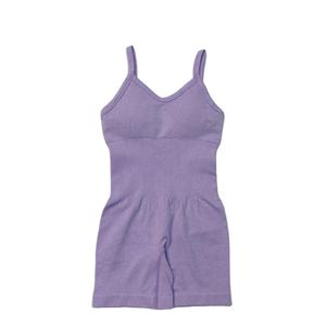 Women's Breathable Seamless Knit <b>Bodysuit</b> Fitness Rompers Yoga Jumpsuit Gym Shorts Tummy <b>Control</b> Eco-Friendly Sport Apparel - Product Image 3