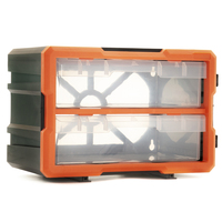 Petite boîte à outils en plastique matériel artisanat armoire de rangement boîte à tiroirs compartiment ensemble stockage modulaire 2 tiroirs pièces organisateur