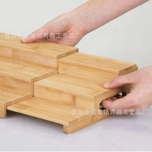 Wooden Three Tier <b>Spice</b> Rack With Handle For Kitchen Countertop Storage Organizer <b>Jar</b> Container Set - Product Image 3