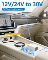 Adaptateur d'alimentation pour voiture Starlink Mini 60W 12-36V vers 30V Convertisseur DC-DC élévateur de tension 12V pour Starlink Mini VR Camping Voile